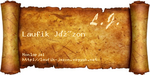 Laufik Jázon névjegykártya